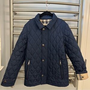 Burberry Kids Blue Quilted Jacket